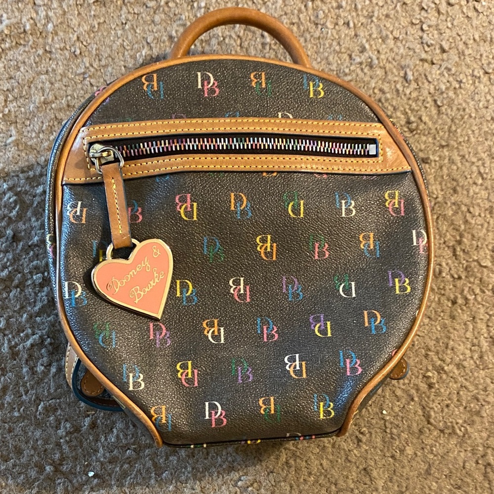 Dooney & Bourke Multicolor Monogram Backpack. Like New.